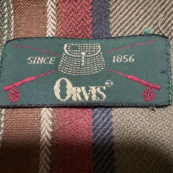 Vintage Orvis Shacket Mens L Striped Southwestern Heavy Work Shirt Oversized - Picture 11 of 15